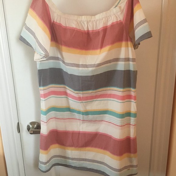 Tommy Hilfiger Off-Shoulder Stripe Dress - Picture 4 of 4